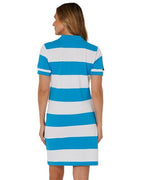 Ritemate Womens Pilbara Madeline Classic Polo Dress (RMPC130) Cornflower/White