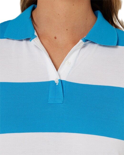 Ritemate Womens Pilbara Madeline Classic Polo Dress (RMPC130) Cornflower/White