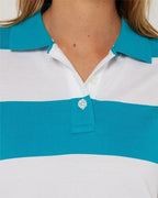 Ritemate Womens Pilbara Sophia Classic Cotton Polo (RMPC122) Jade/White