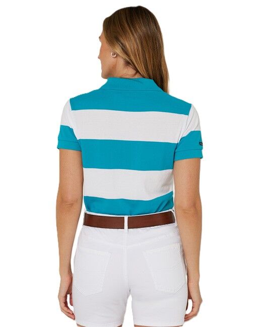 Ritemate Womens Pilbara Sophia Classic Cotton Polo (RMPC122) Jade/White