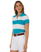 Ritemate Womens Pilbara Sophia Classic Cotton Polo (RMPC122) Jade/White