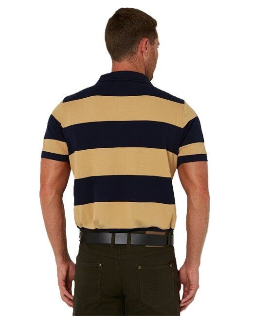 Ritemate Mens Pilbara Classic Cotton Polo (RMPC110) Golden Rough/French Navy