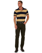 Ritemate Mens Pilbara Classic Cotton Polo (RMPC110) Golden Rough/French Navy