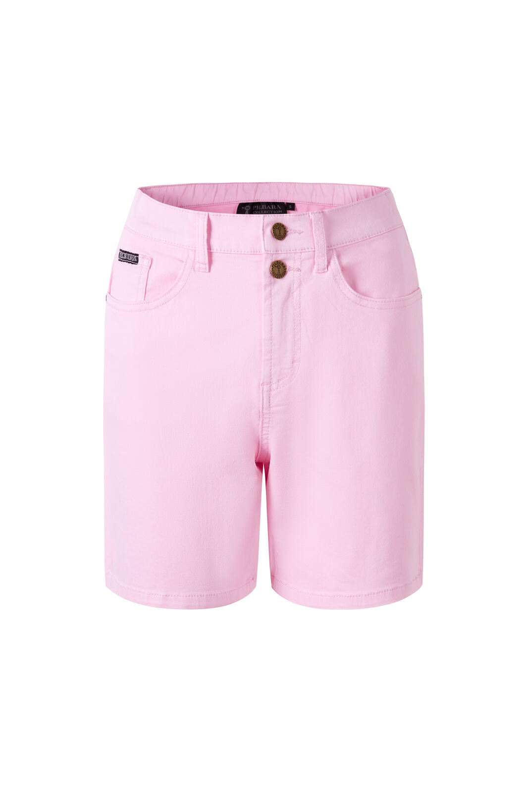 Ritemate Womens Pilbara Mia Cotton Stretch Shorts (RMPC139) Pink