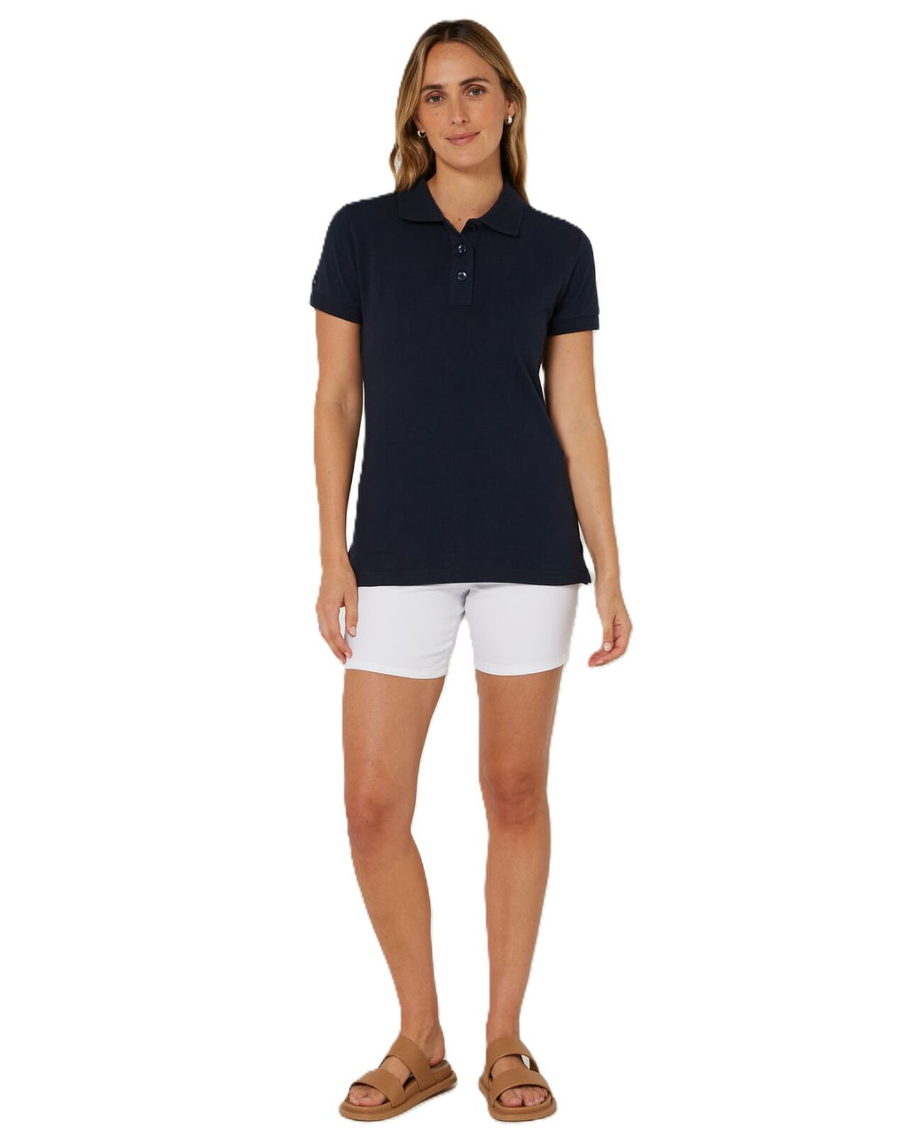 Ritemate Womens Pilbara Mia Cotton Stretch Shorts (RMPC139) White