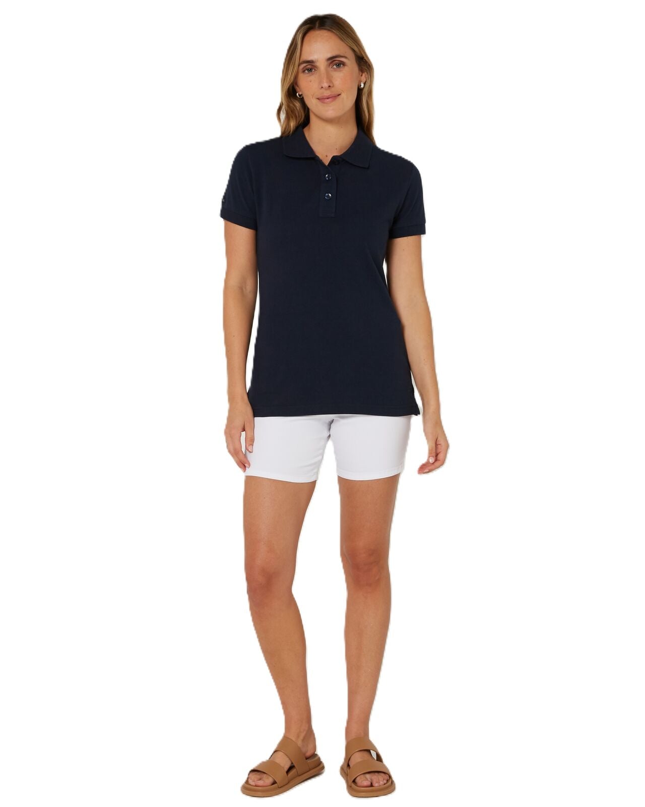 Ritemate Womens Pilbara Mia Cotton Stretch Shorts (RMPC139) White