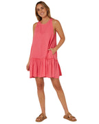 Ritemate Womens Pilbara Emma Linen Sun Dress (RMPC137) Lipstick