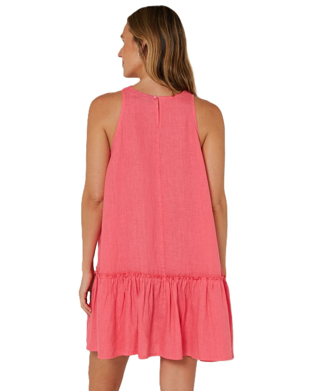 Ritemate Womens Pilbara Emma Linen Sun Dress (RMPC137) Lipstick