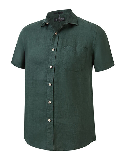 Ritemate Mens Pilbara Classic Fit S/S Linen Shirt (RMPC055S) Alpine