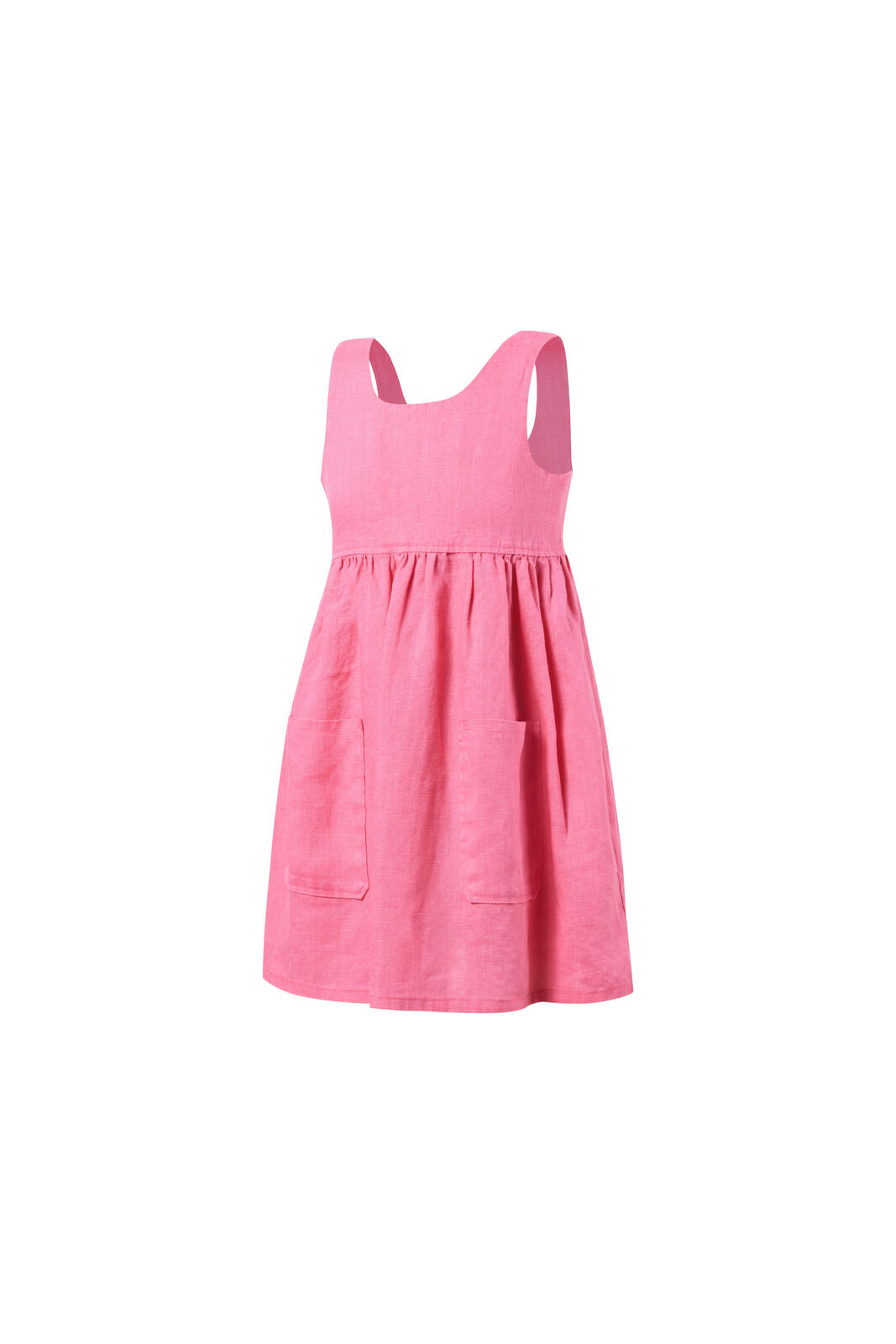 Ritemate Girls Pilbara Zoe Linen Sundress (RMPC159) Lipstick