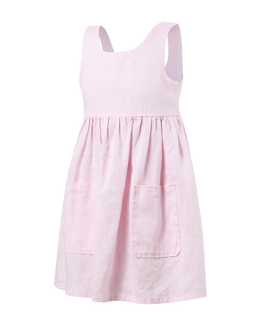 Ritemate Girls Pilbara Zoe Linen Sundress (RMPC159) Pink