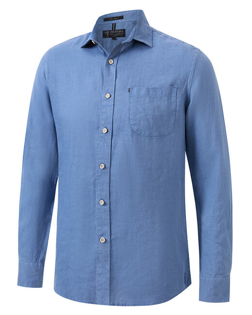 Ritemate Mens Pilbara Classic Fit L/S Linen Shirt (RMPC055) Slate