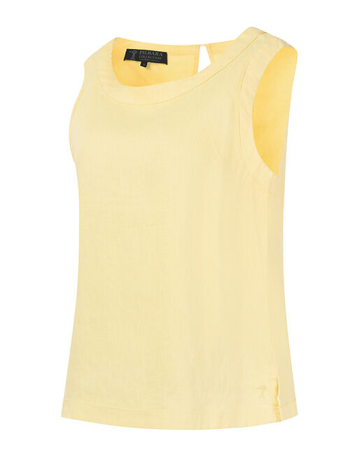 Ritemate Womens Pilbara Gabriella Linen Singlet (RMPC132) Daisy