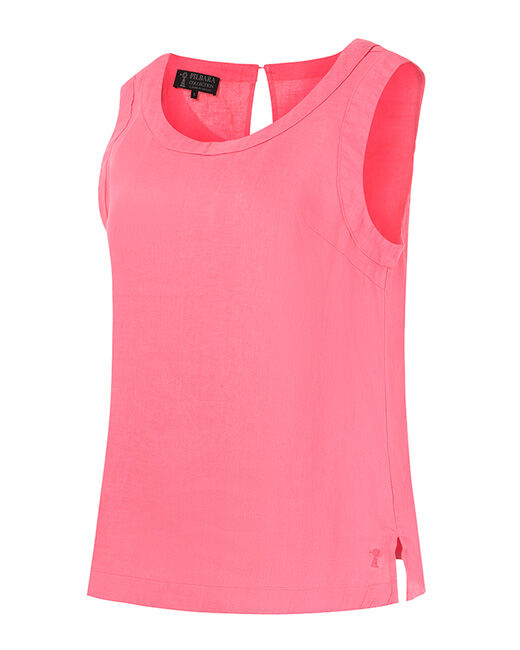 Ritemate Womens Pilbara Gabriella Linen Singlet (RMPC132) Lipstick