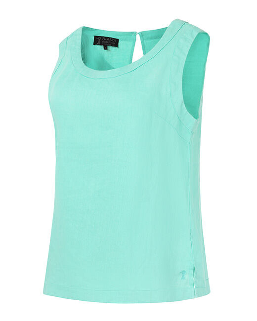 Ritemate Womens Pilbara Gabriella Linen Singlet (RMPC132) Mint