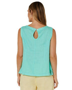 Ritemate Womens Pilbara Gabriella Linen Singlet (RMPC132) Mint