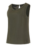 Ritemate Womens Pilbara Gabriella Linen Singlet (RMPC132) Olive