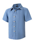 Ritemate Childrens Pilbara Classic Fit S/S Linen Shirt (RMPC151S) Slate