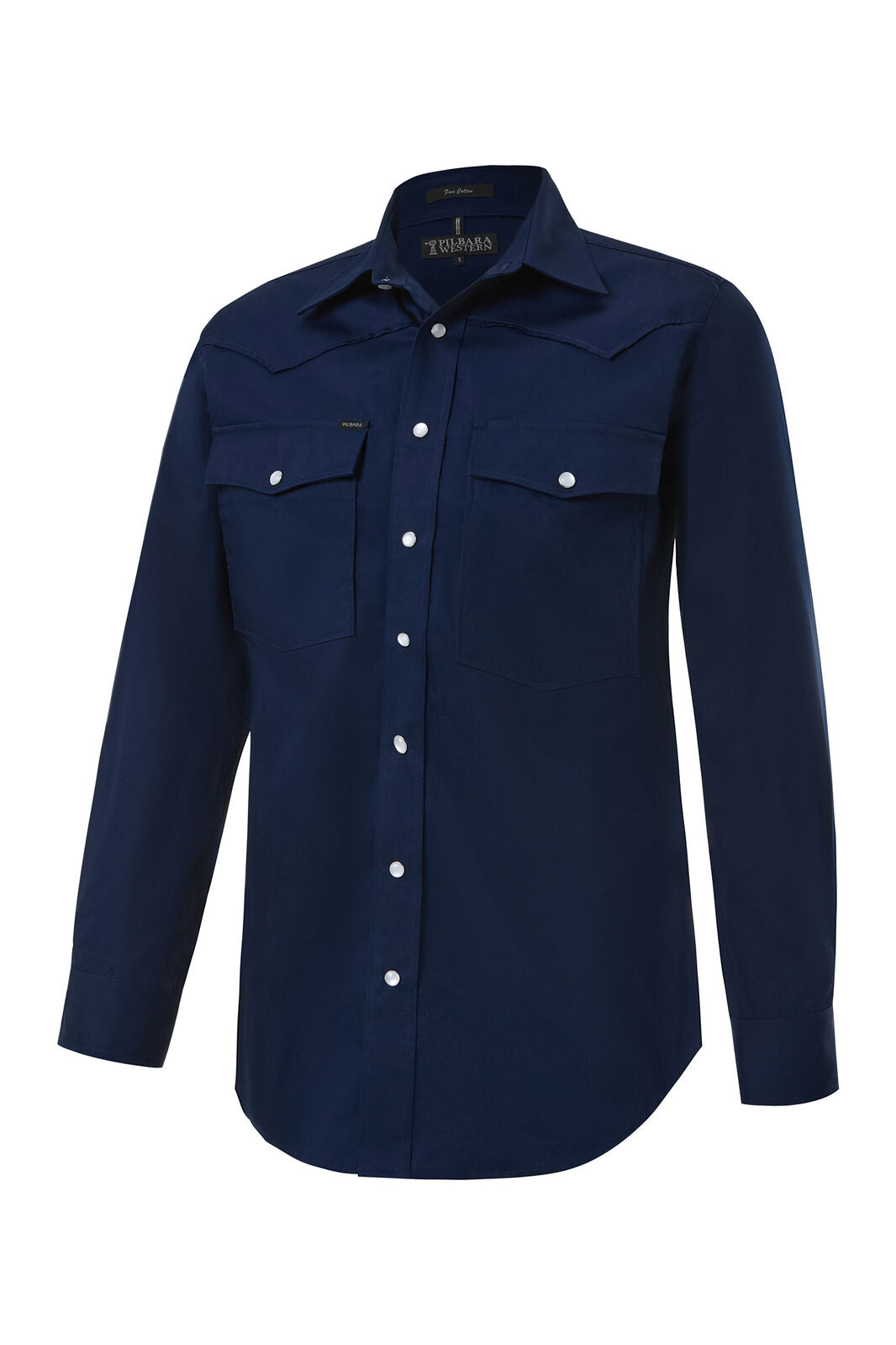 Ritemate Mens Pilbara Western Snap Button L/S Shirt (RMPW035) French Navy