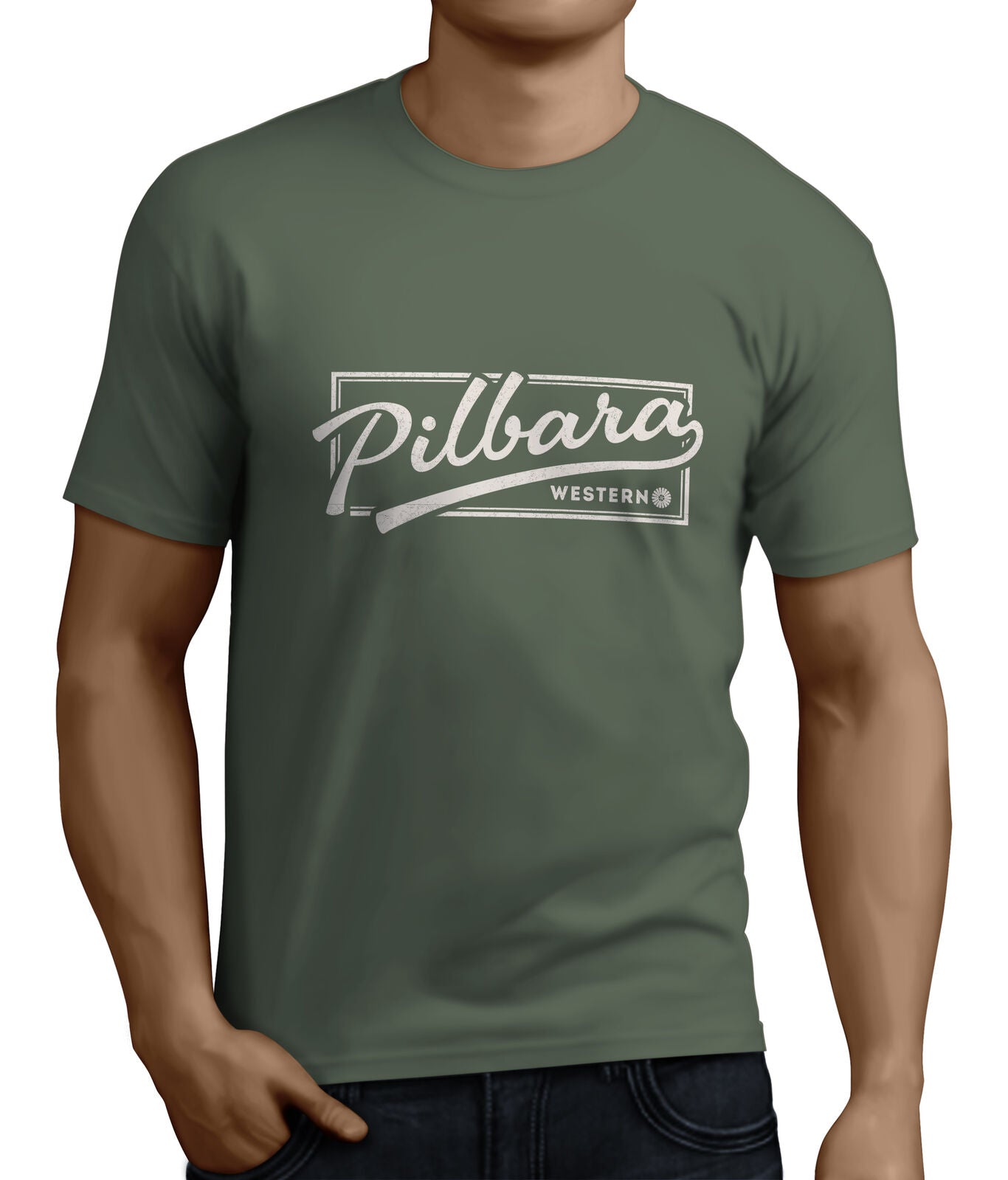 Ritemate Mens Pilbara Game Day S/S Tee (RMTC008) Light Olive