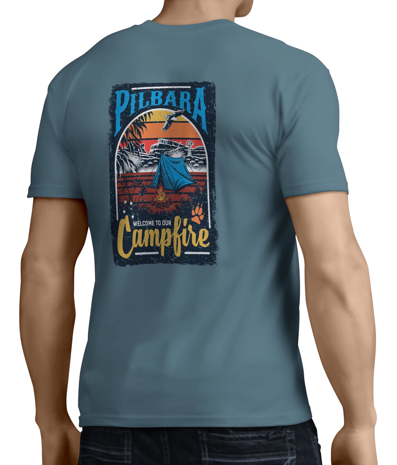 Ritemate Mens Pilbara Campfire S/S Tee (RMTC010) Slate