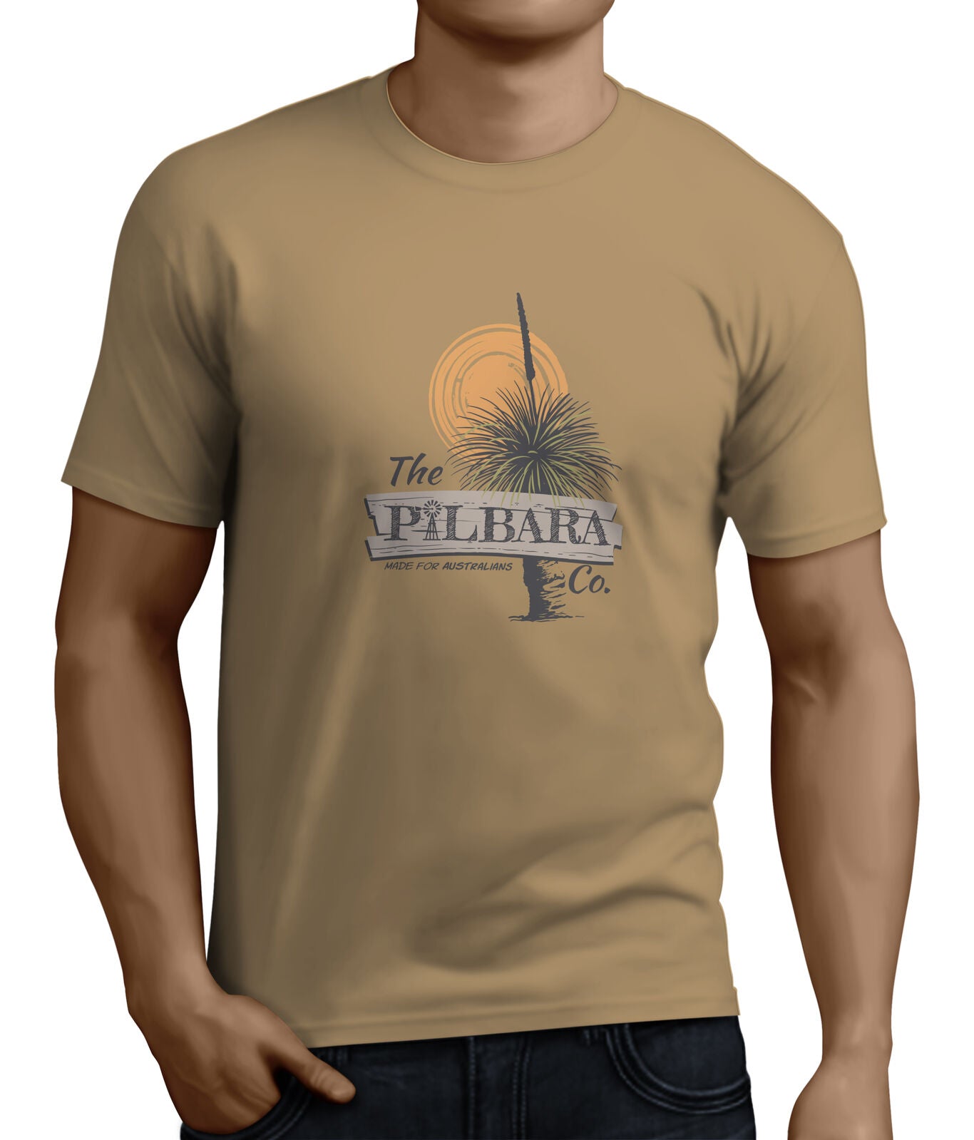 Ritemate Mens Pilbara Co S/S Tee (RMTC011) Golden Rough