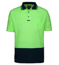 Ritemate Unisex Hi Vis S/S Polo (RM2346S) Yellow/Navy