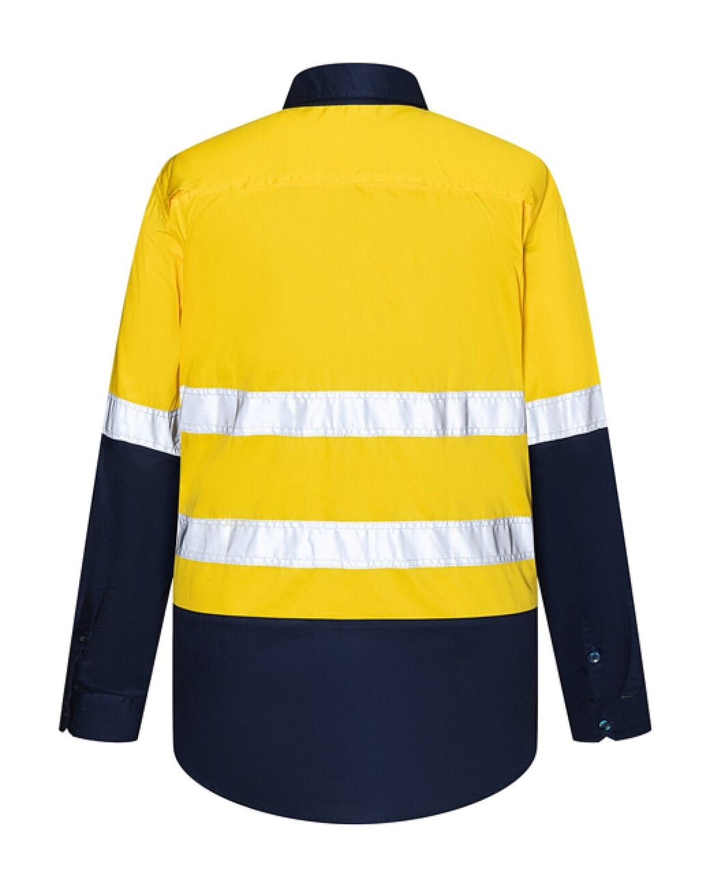 Ritemate Unisex Vented Closed Front Lightweight L/S Work Shirt (RM107VCFR) Yellow/Navy