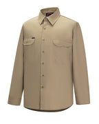 Ritemate Unisex Vented Open Front Lightweight L/S Work Shirt (RM108V3) Khaki