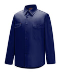 Ritemate Unisex Vented Open Front Lightweight L/S Work Shirt (RM108V3) Navy