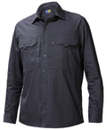 Ritemate Unisex RMX Flexible Open Front L/S Utility Shirt (RMX002) Charcoal