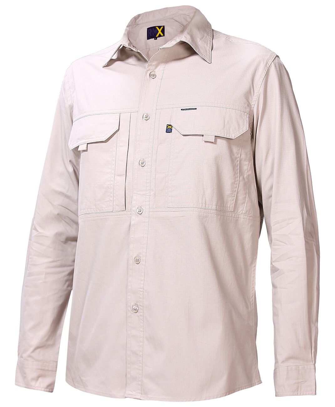 Ritemate Unisex RMX Flexible Open Front L/S Utility Shirt (RMX002) Clay