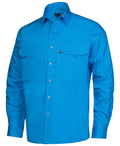 Ritemate Unisex RMX Flexible Open Front L/S Utility Shirt (RMX002) Light Blue