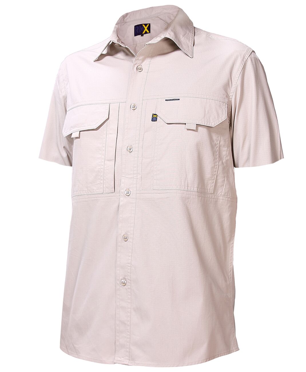 Ritemate Unisex RMX Flexible Open Front S/S Utility Shirt (RMX002S) Clay