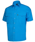 Ritemate Unisex RMX Flexible Open Front S/S Utility Shirt (RMX002S) Light Blue