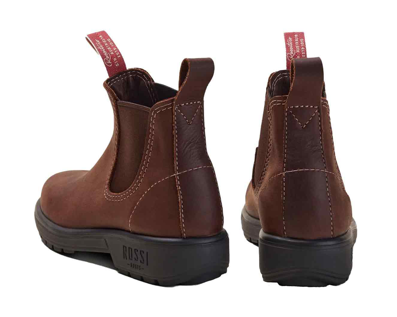 Rossi Boots Mens Endura Elastic Sided Boots (303RED) Redwood [SD]