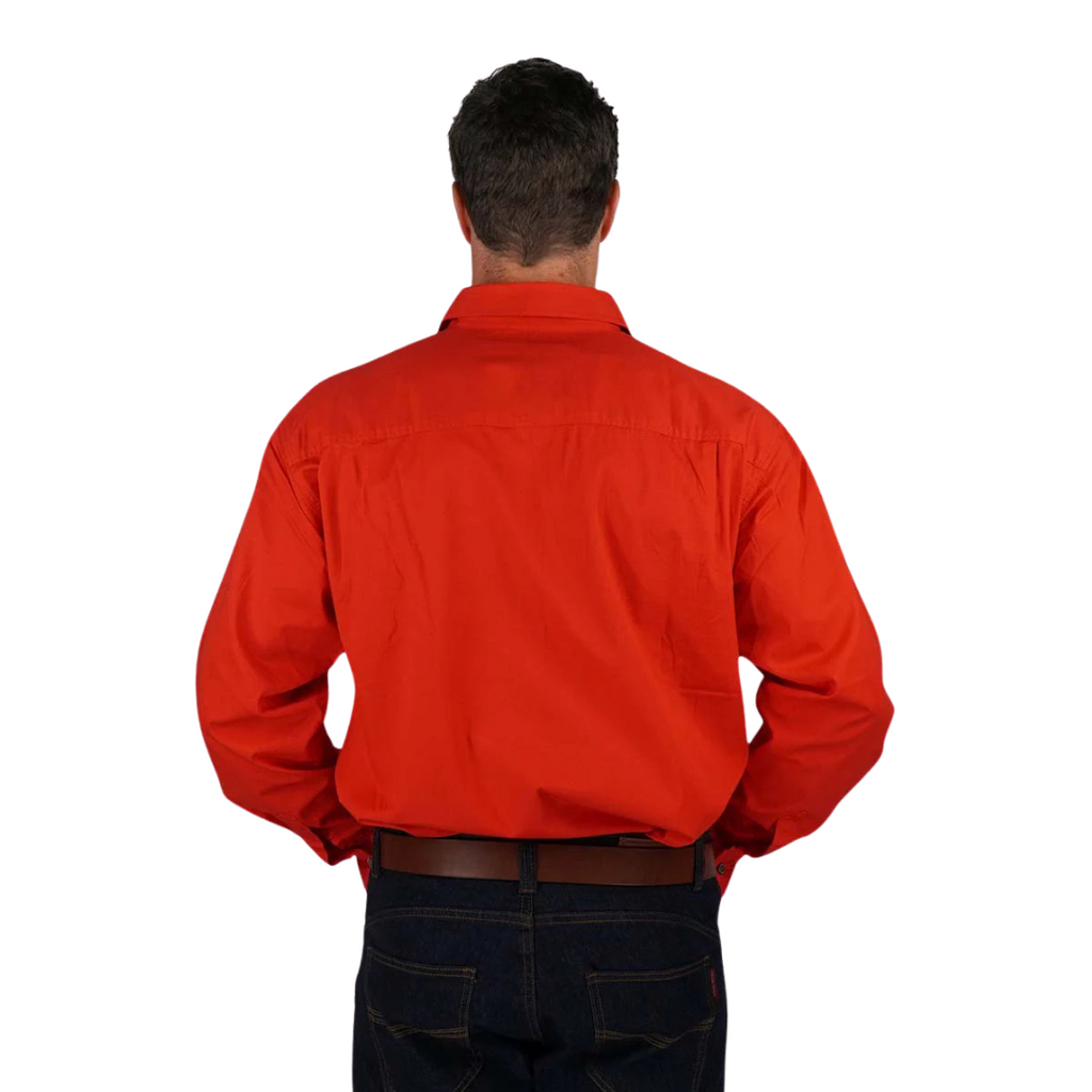 Ringers Western Mens King River L/S Half Button Workshirt (171110002) Red [SD]