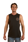 Ringers Western Mens Signature Bull Muscle Tank (117102002) Charcoal/Copper