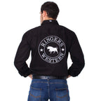 Ringers Western Mens Hawkeye Full Button Embroidered Work Shirt (118110002) Black