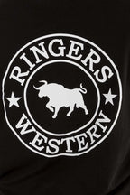 Ringers Western Womens Signature Bull Loose Fit S/S Tee (220018RW) Black/White Print