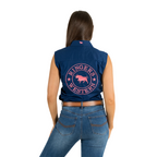 Ringers Western Womens Jillaroo Sleeveless Workshirt (220210991) Navy/Melon Embroidery