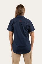 Ringers Western Womens Ashburton S/S Ripstop Workshirt (221111RW) Dark Navy [GD]