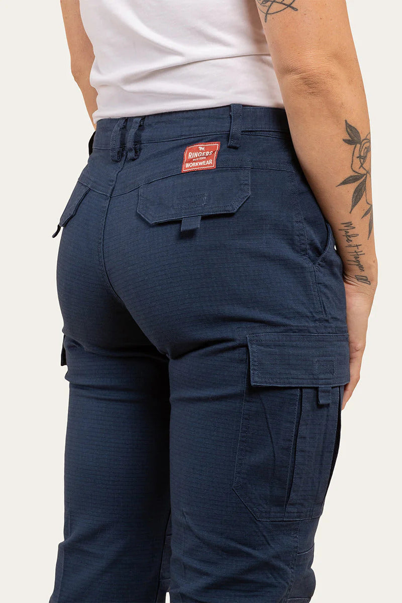 Ringers Western Womens Zeehan Ripstop Work Pants (220253RW) Dark Navy [GD]