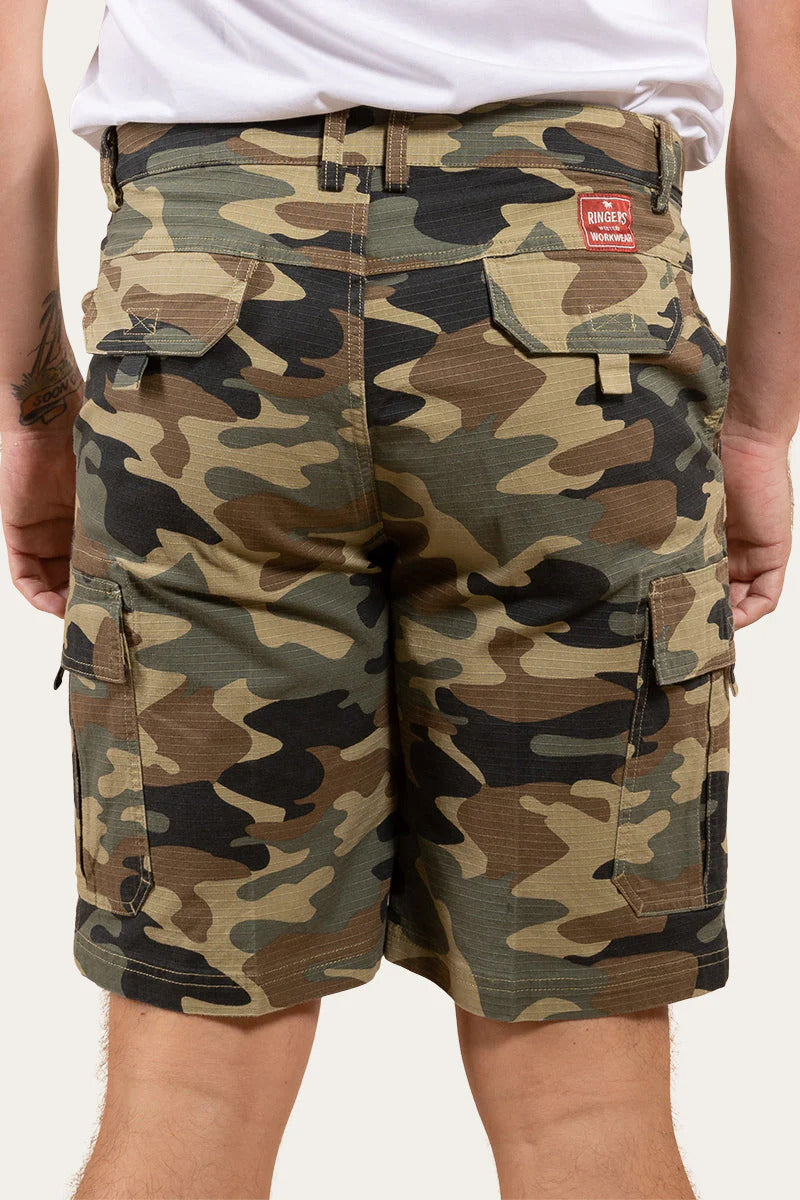 Ringers Western Mens Coober Pedy Ripstop Work Shorts (121102RW) Camo  [SD]