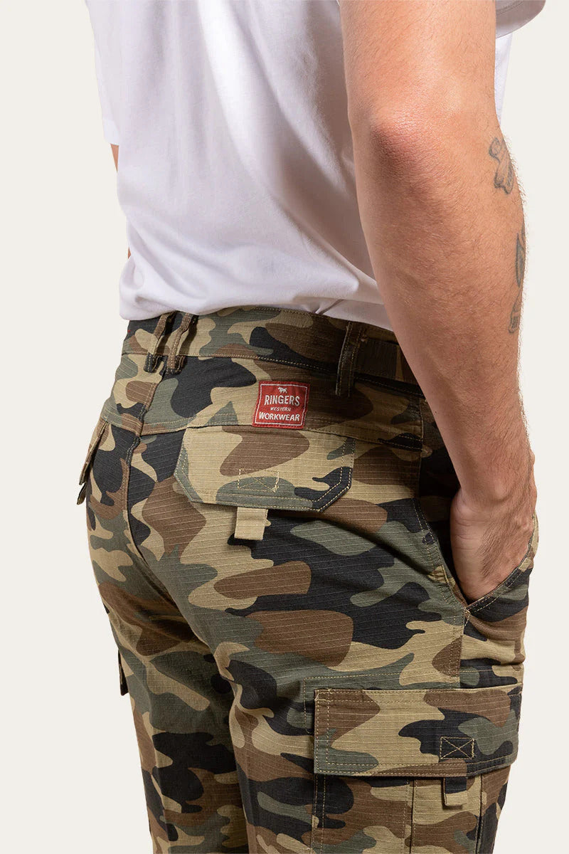 Ringers Western Mens Coober Pedy Ripstop Work Shorts (121102RW) Camo  [SD]
