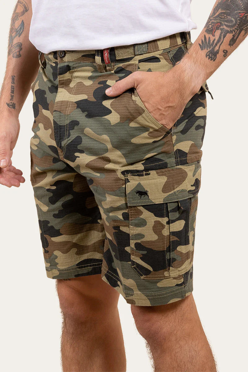 Ringers Western Mens Coober Pedy Ripstop Work Shorts (121102RW) Camo  [SD]