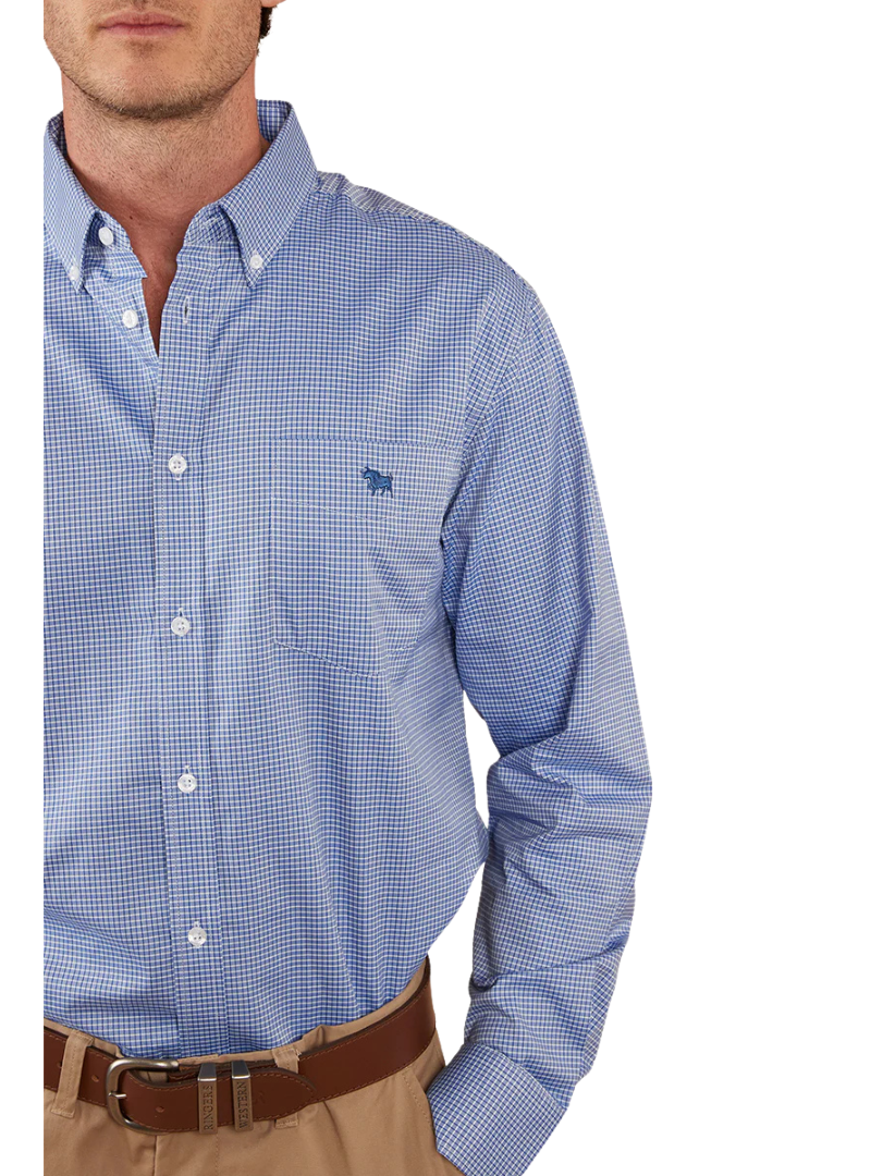Ringers Western Mens Heritage L/S Dress Shirt (118109053) Blue