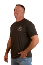 Ringers Western Mens Signature Bull Loose Fit S/S Tee (120201560) Charcoal/Copper