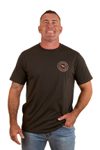 Ringers Western Mens Signature Bull Loose Fit S/S Tee (120201560) Charcoal/Copper