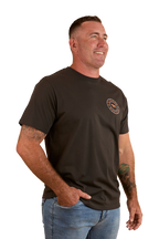 Ringers Western Mens Signature Bull Loose Fit S/S Tee (120201560) Charcoal/Copper